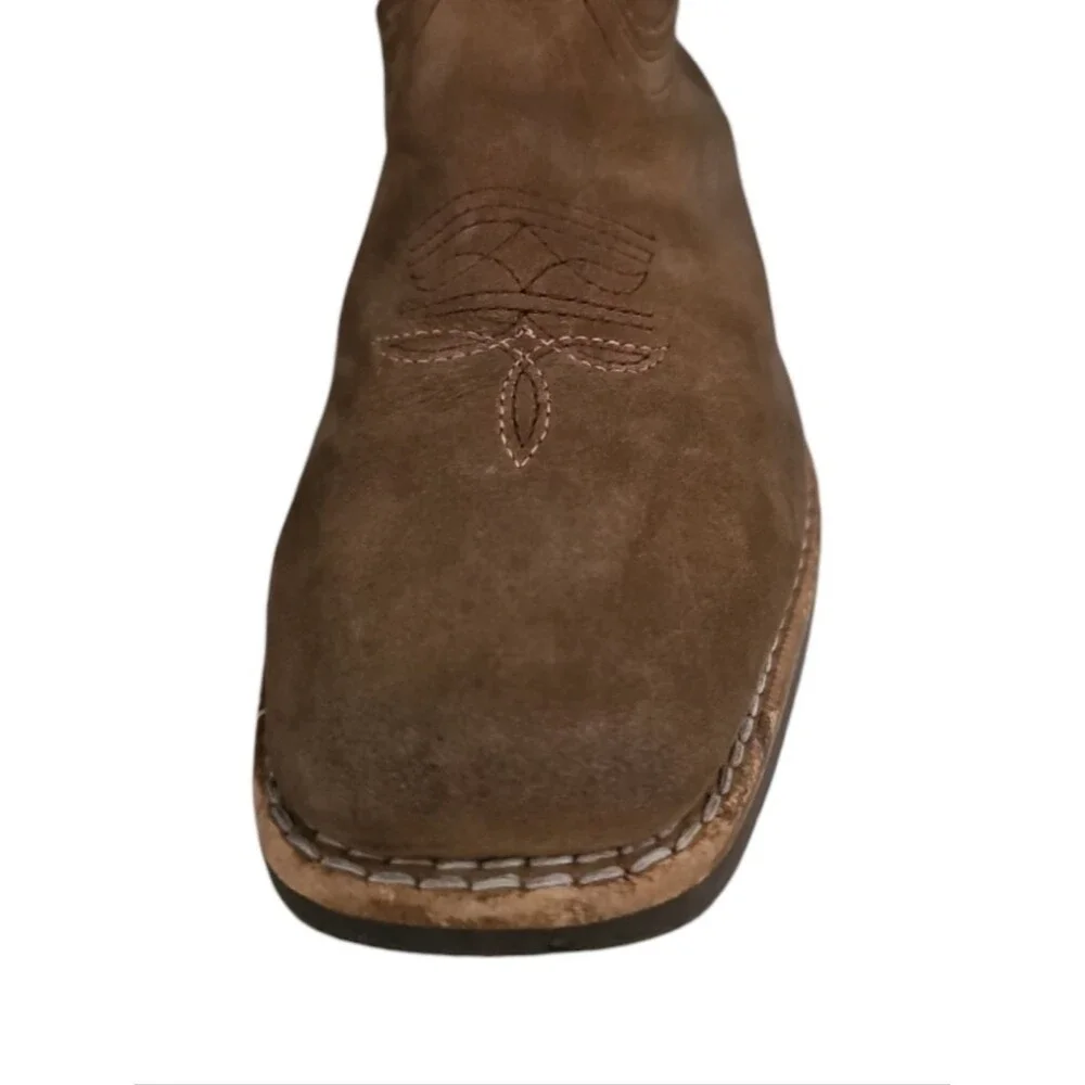 J.B. Dillon Kids Brown Leather Cowboy Boots Youth Size 13 Western Rodeo Unisex